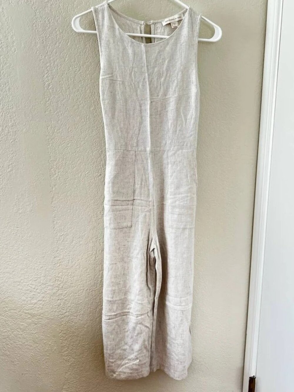 Cropped Linen Jumpsuit